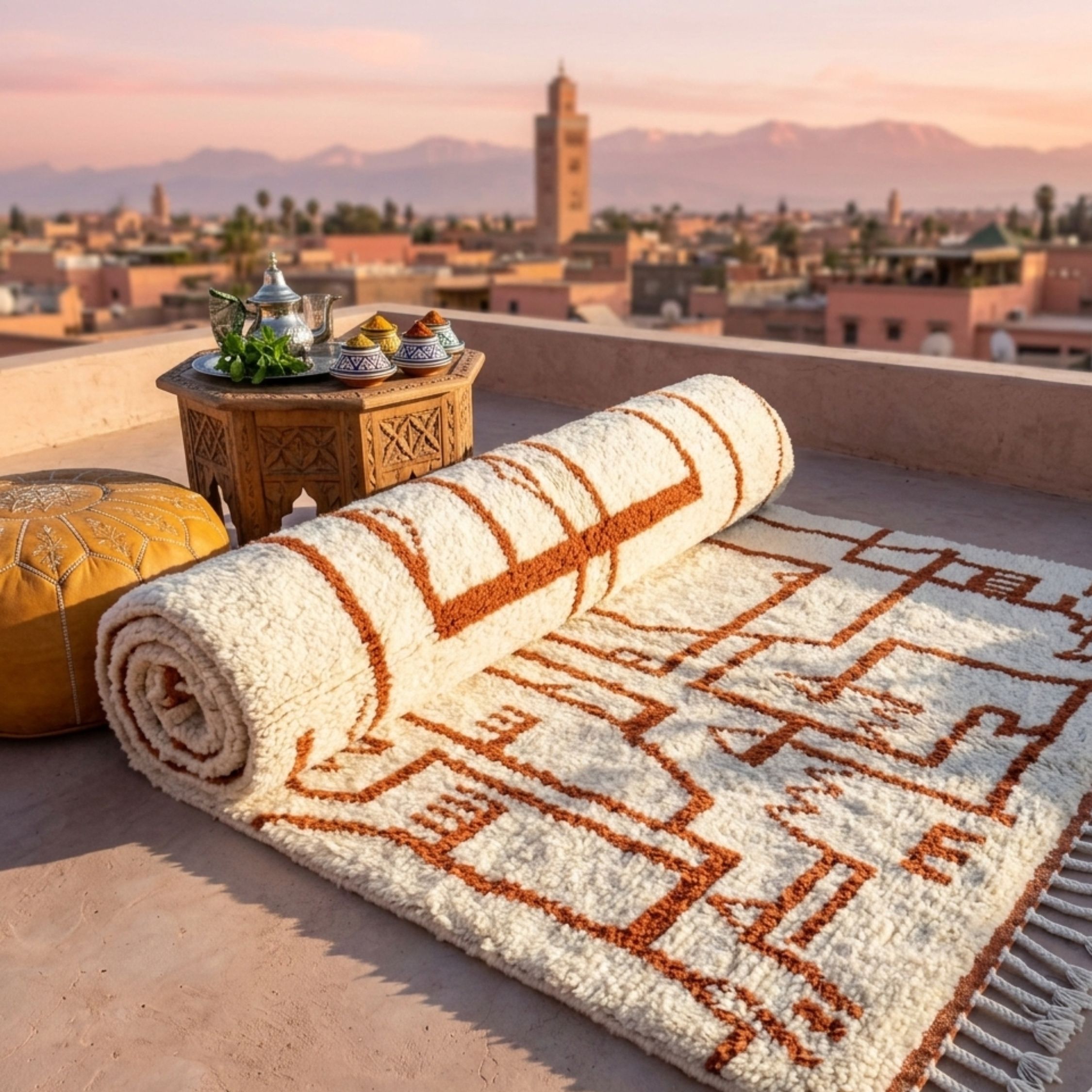 Terracotta Rug — Beni Ourain | Nomadinas